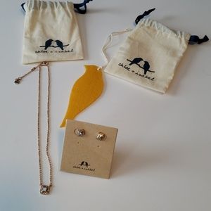 Chloe + Isabel Rose Gold crystal set